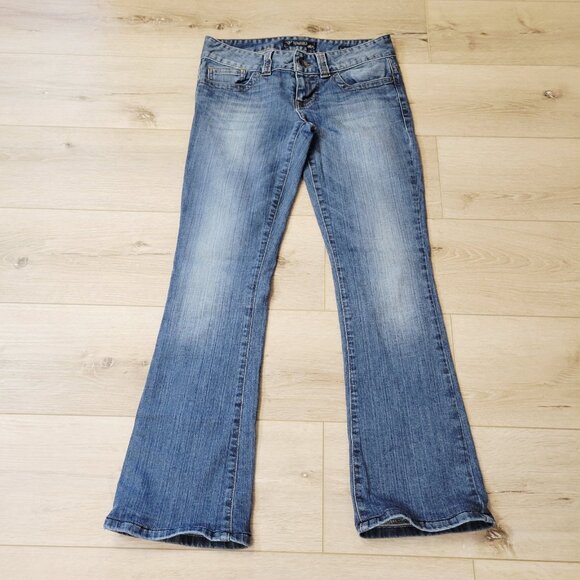Guess Women's 27 Daredevil Boot cut 28.5 Inch Blue Jeans - Picture 1 of 6